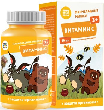 ВИННИ МАРМЕЛАДНЫЕ ПАСТИЛКИ ВИТАМИН С ПАСТИЛКИ ЖЕВАТЕЛЬНЫЕ  2,5 Г №60