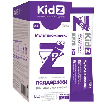 KIDZ МУЛЬТИКОМПЛЕКС ДЛЯ ПОДДЕРЖАНИЯ РАСТУЩЕГО ОРГАНИЗМА БАТОНЧИК  19,5 Г №14