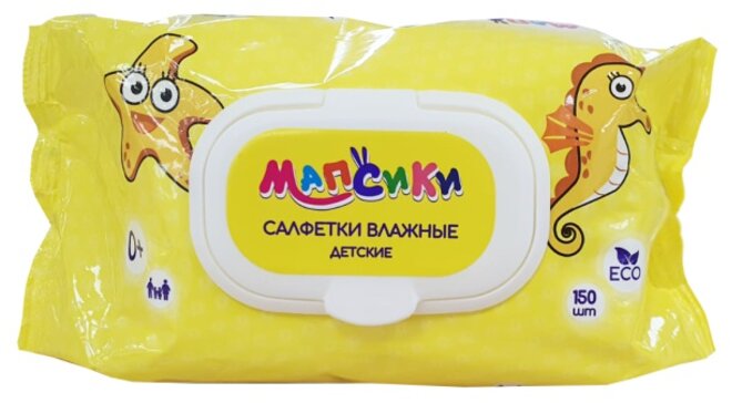 МАПСИКИ САЛФЕТКИ ВЛАЖНЫЕ ДЕТСКИЕ 0+ САЛФЕТКИ ВЛАЖНЫЕ ДЕТСКИЕ   №150