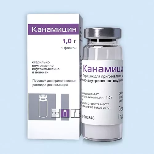 КАНАМИЦИНА СУЛЬФАТ СТЕРИЛЬНЫЙ ПОРОШОК ДЛЯ ПРИГОТОВЛЕНИЯ РАСТВОРА ДЛЯ ВНУТРИМЫШЕЧНОГО ВВЕДЕНИЯ 1 Г   №5