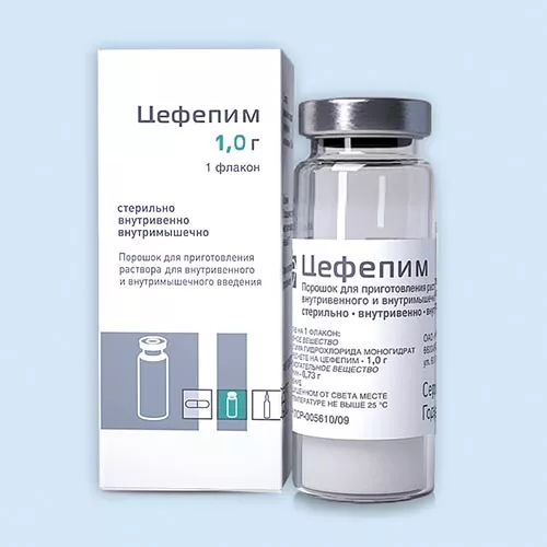 ЦЕФЕПИМ ПОРОШОК ДЛЯ ПРИГОТОВЛЕНИЯ РАСТВОРА ДЛЯ ВНУТРИВЕННОГО И ВНУТРИМЫШЕЧНОГО ВВЕДЕНИЯ 500 МГ   №10