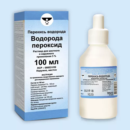 ПЕРЕКИСЬ ВОДОРОДА РАСТВОР ДЛЯ МЕСТНОГО И НАРУЖНОГО ПРИМЕНЕНИЯ 3% 100 МЛ №30
