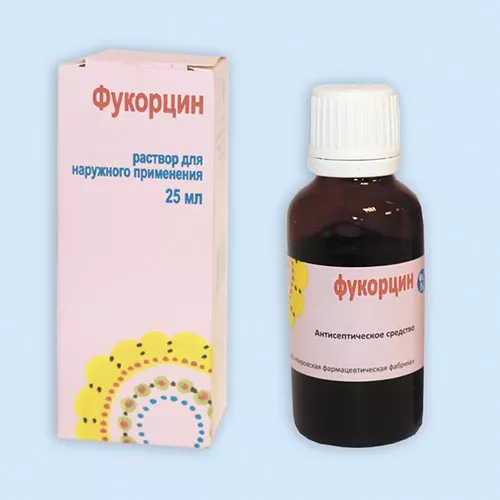 ФУКОРЦИН РАСТВОР ДЛЯ НАРУЖНОГО ПРИМЕНЕНИЯ [СПИРТОВОЙ]  25 МЛ №1